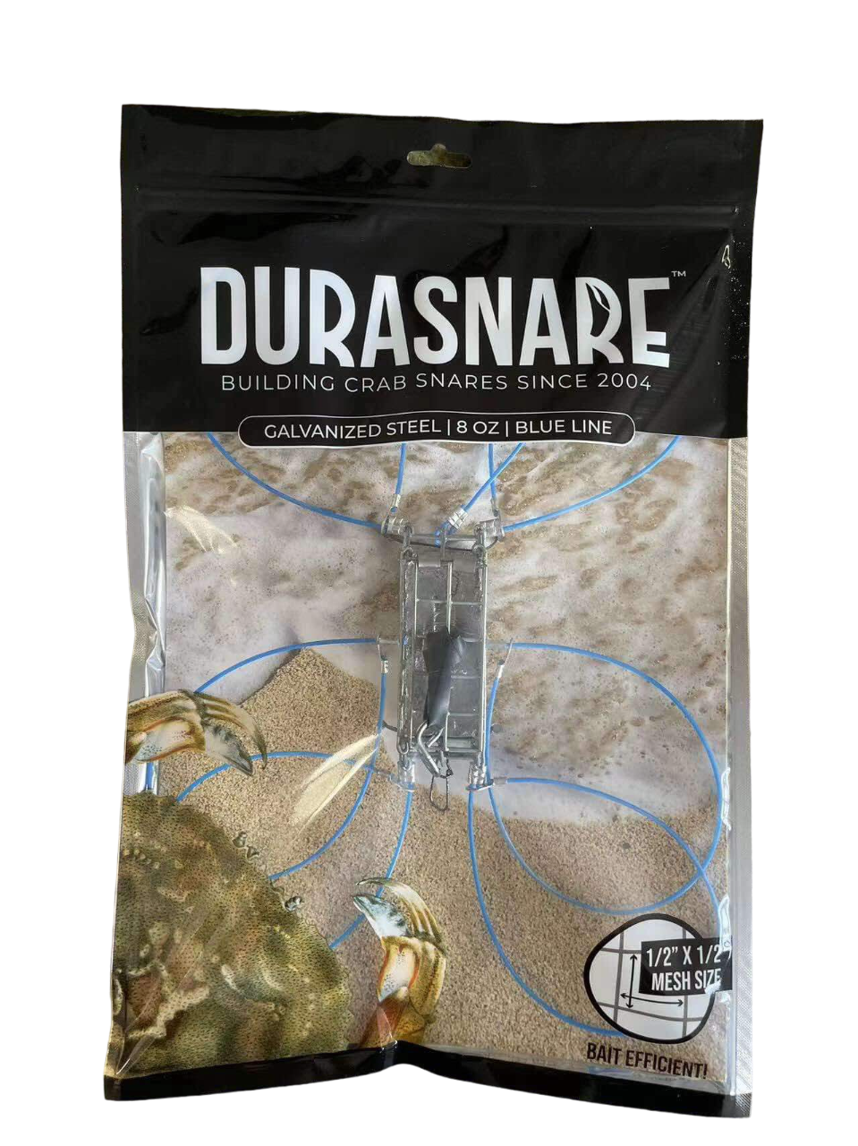 *NEW VERSION* DURASNARE Bait Efficient Galvanized Steel Crab Snare (8oz, 10oz, 12oz)