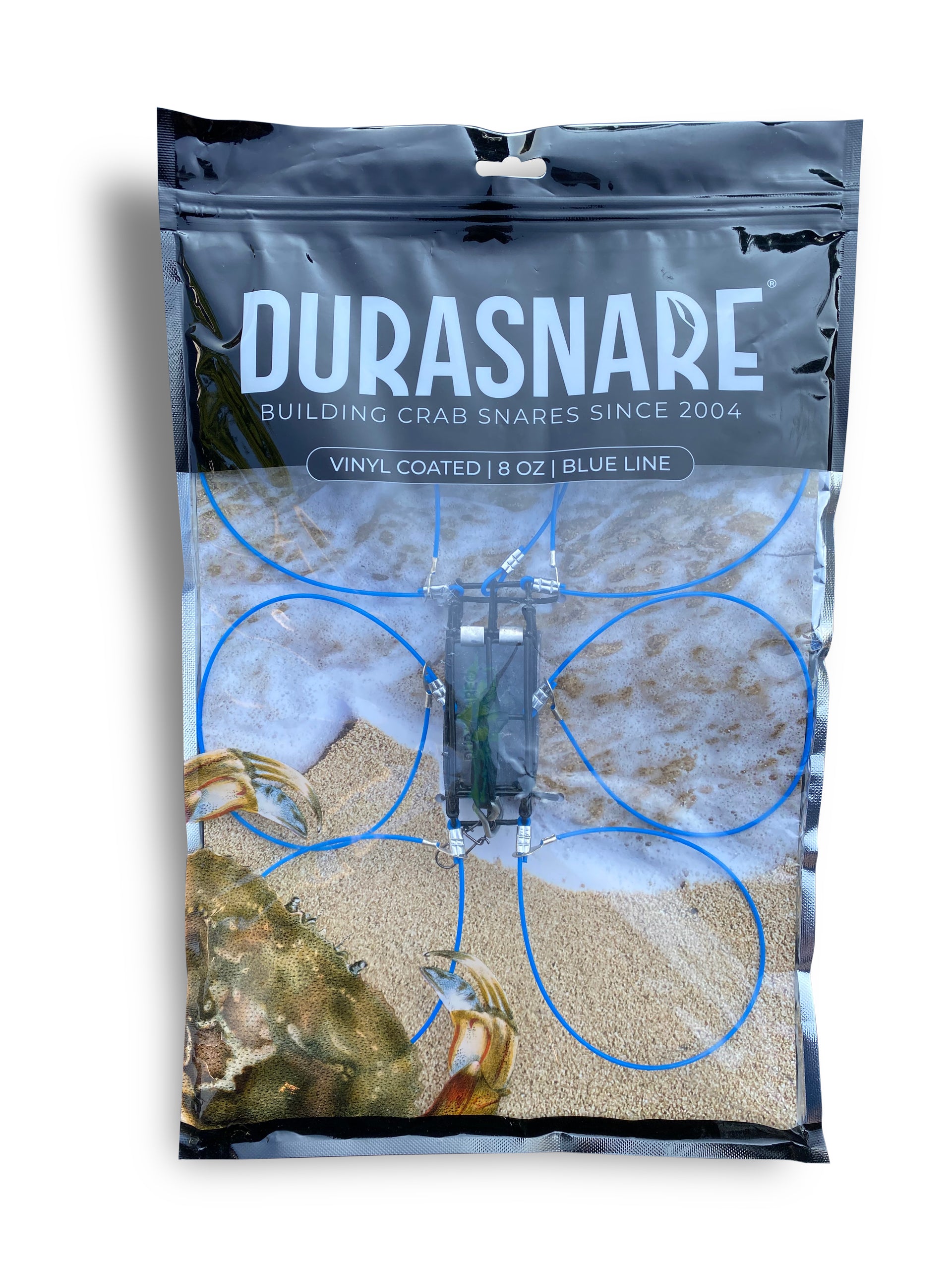 40lb mono fishing line crab snare DURASNARE Vinyl Coated 8oz Blue Line Crab Snare